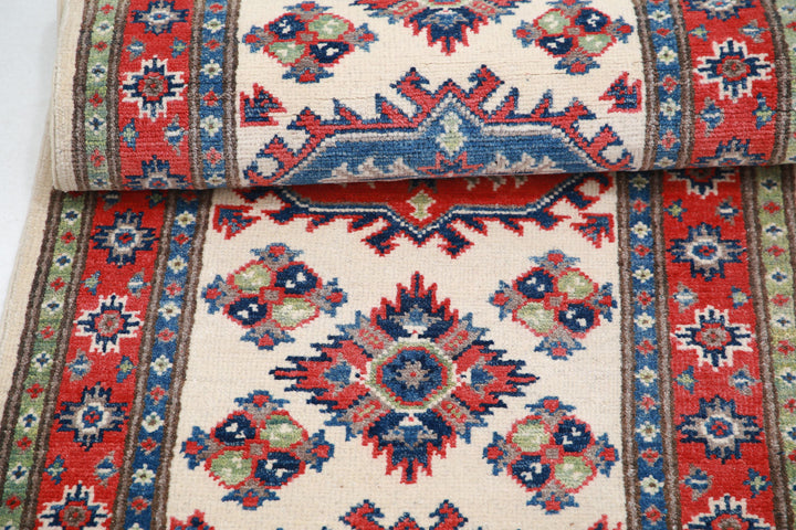 Hand Knotted Tribal Kazak Wool Rug 2' 0" x 6' 0" - No. AT75593