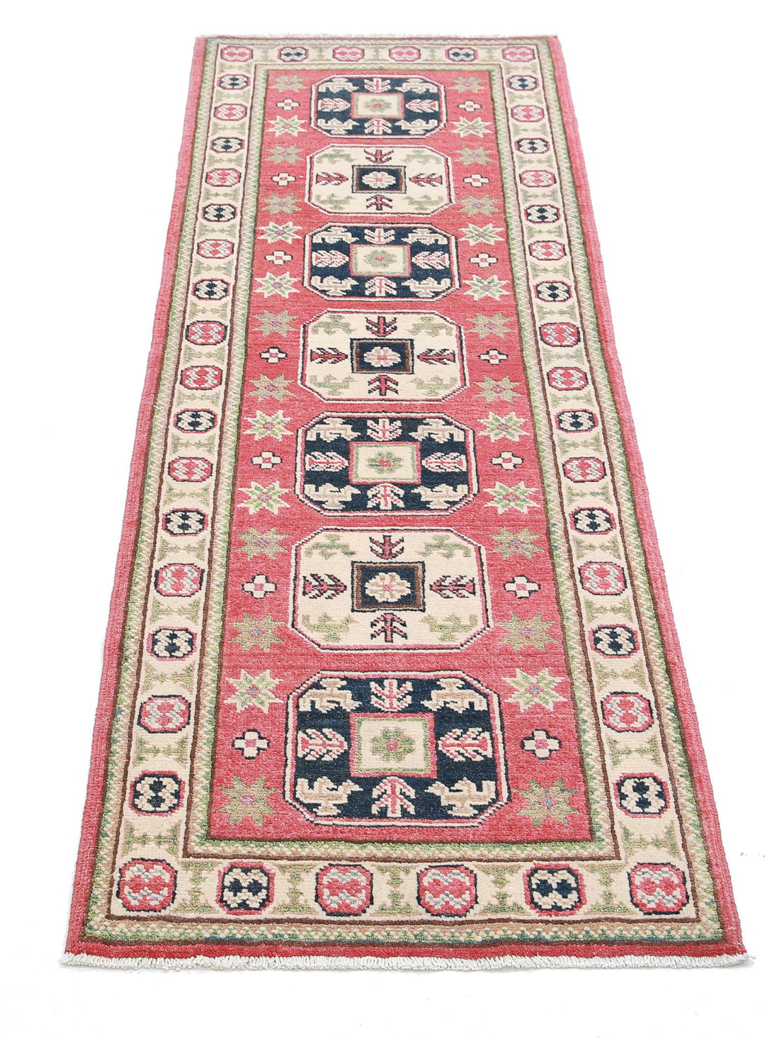 Hand Knotted Tribal Kazak Wool Rug 2' 0" x 5' 9" - No. AT42808
