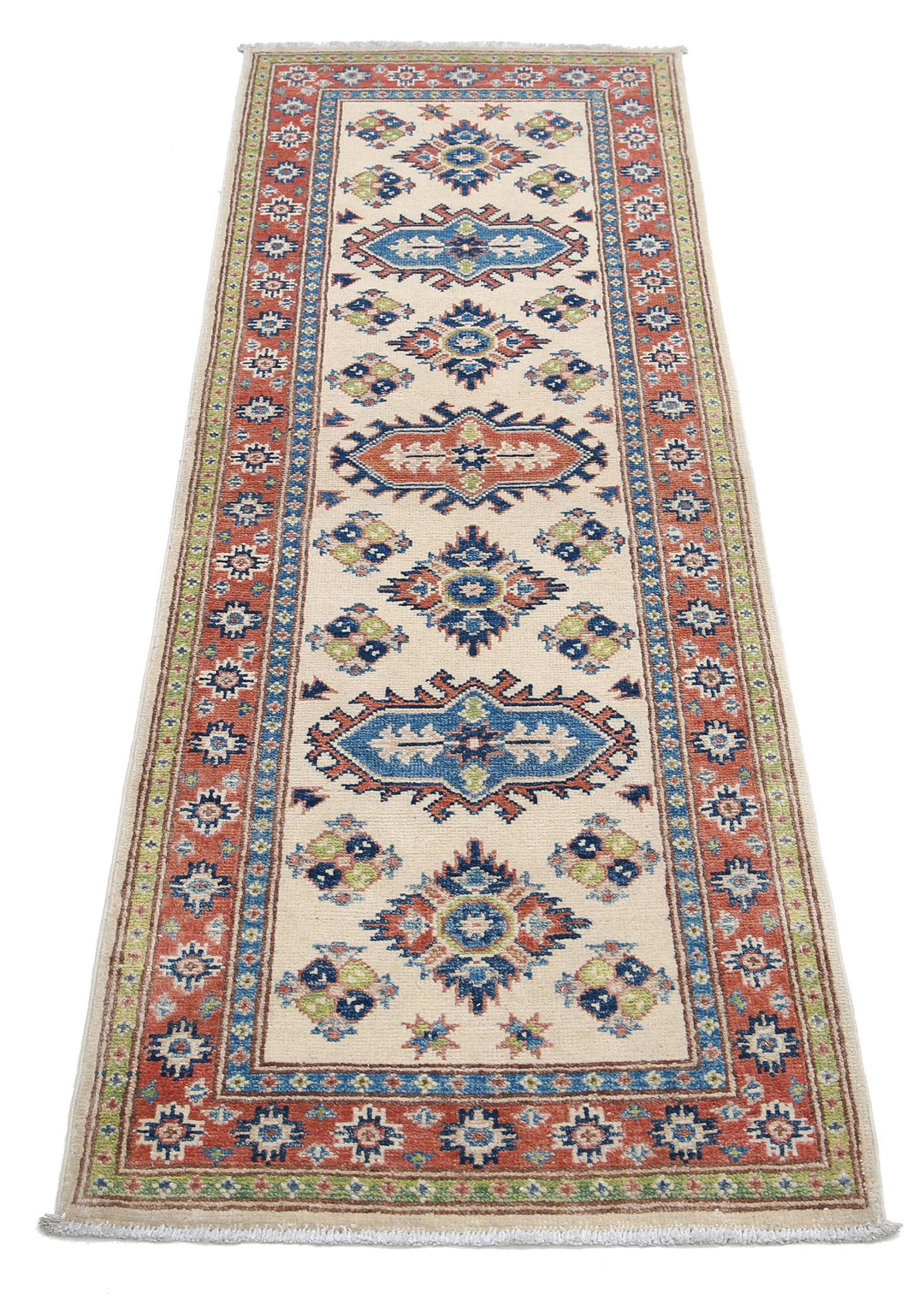 Hand Knotted Tribal Kazak Wool Rug 2' 0" x 5' 11" - No. AT84665