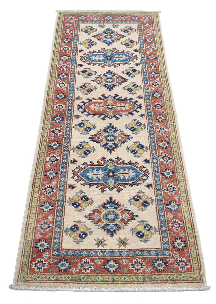 Hand Knotted Tribal Kazak Wool Rug 2' 0" x 5' 11" - No. AT84665