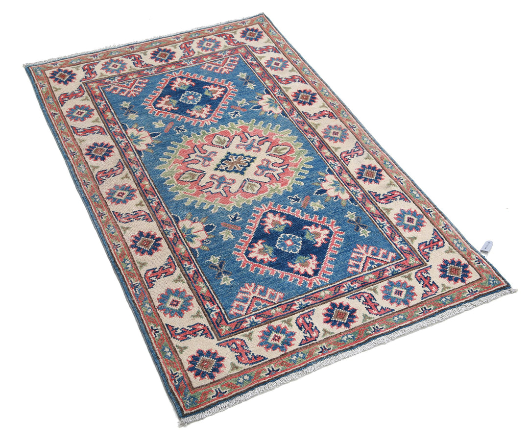 Hand Knotted Tribal Kazak Wool Rug 2' 7" x 4' 1" - No. AT67710
