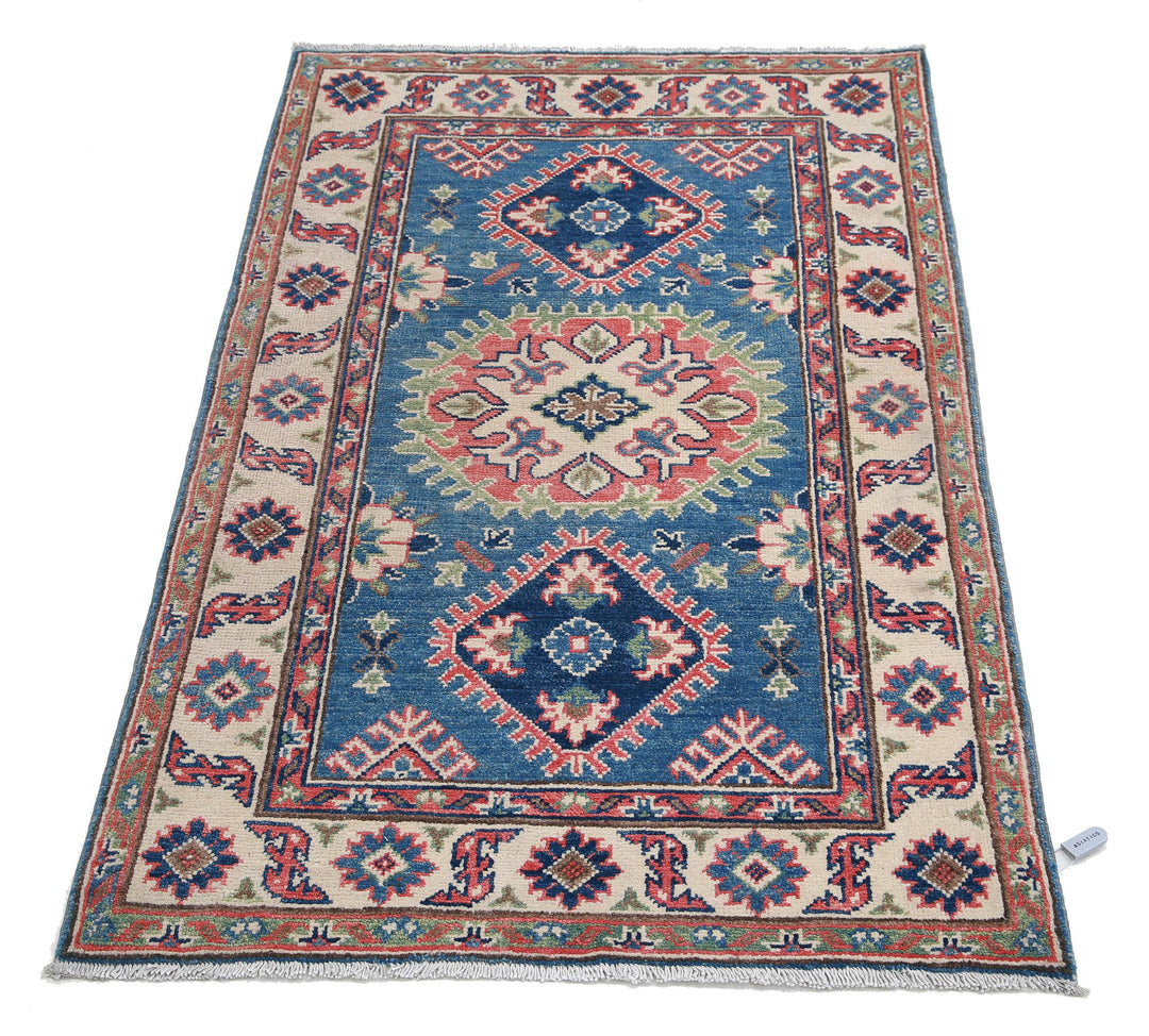 Hand Knotted Tribal Kazak Wool Rug 2' 7" x 4' 1" - No. AT67710
