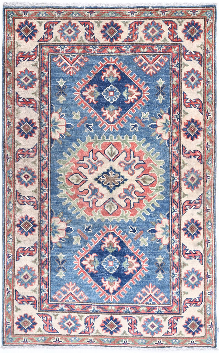 Hand Knotted Tribal Kazak Wool Rug 2' 7" x 4' 1" - No. AT67710