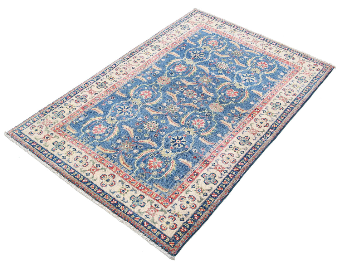 Hand Knotted Tribal Kazak Wool Rug 2' 5" x 3' 11" - No. AT54351