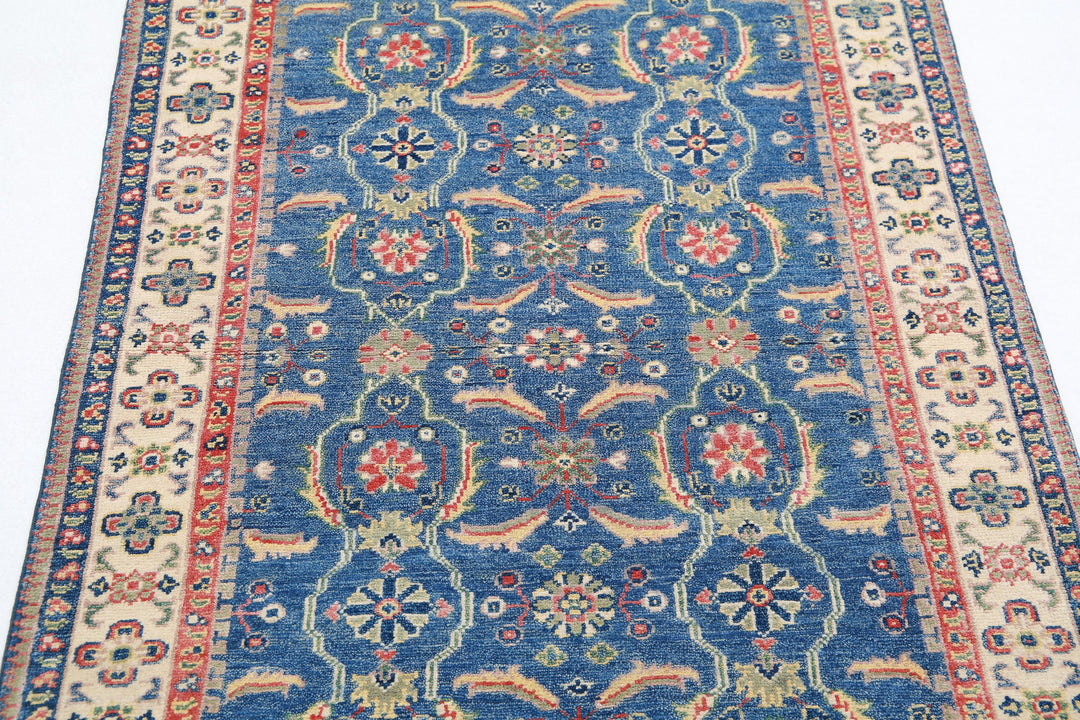 Hand Knotted Tribal Kazak Wool Rug 2' 5" x 3' 11" - No. AT54351