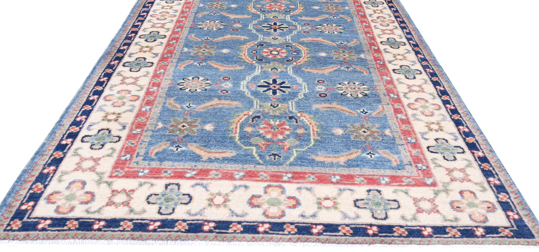 Hand Knotted Tribal Kazak Wool Rug 2' 7" x 4' 1" - No. AT48158