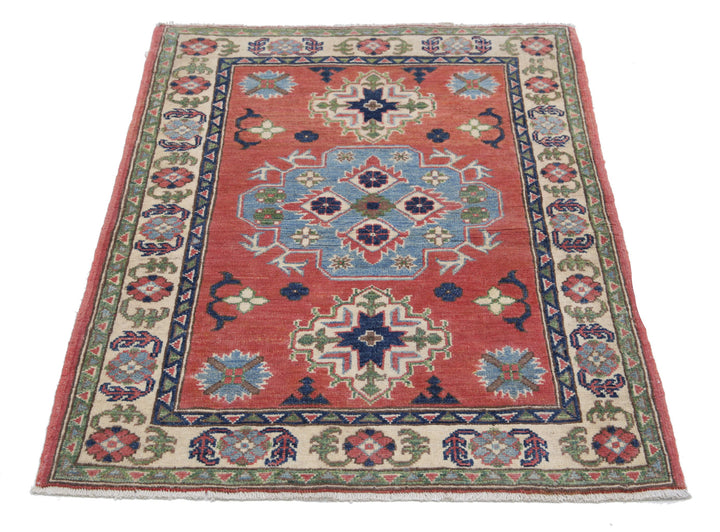 Hand Knotted Tribal Kazak Wool Rug 2' 10" x 4' 0" - No. AT49074