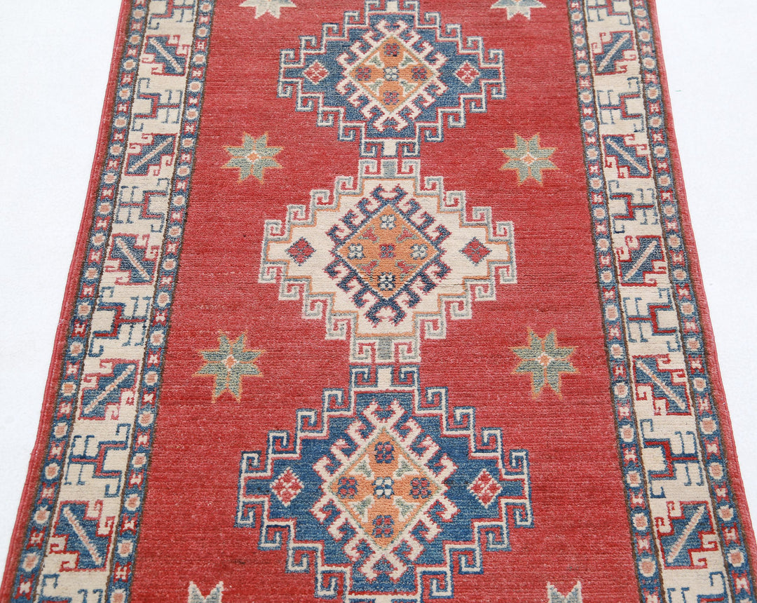 Hand Knotted Tribal Kazak Wool Rug 2' 6" x 4' 5" - No. AT27919