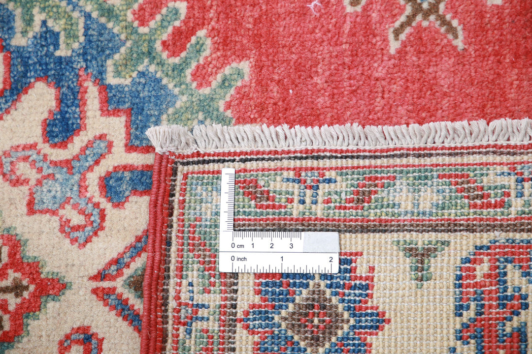 Hand Knotted Tribal Kazak Wool Rug 2' 7" x 9' 7" - No. AT42865