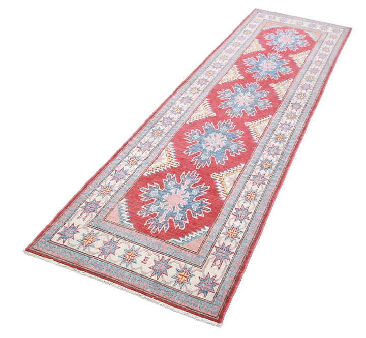 Hand Knotted Tribal Kazak Wool Rug 2' 7" x 9' 2" - No. AT62912