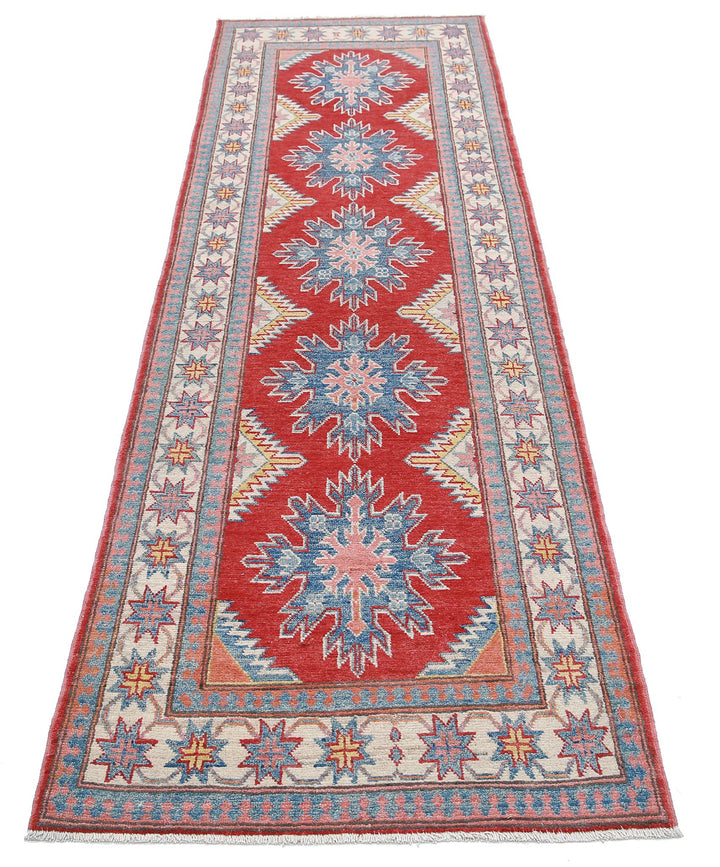 Hand Knotted Tribal Kazak Wool Rug 2' 7" x 9' 2" - No. AT62912