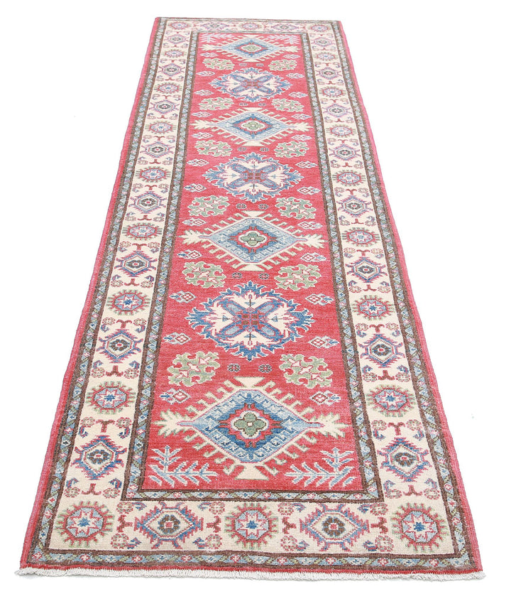 Hand Knotted Tribal Kazak Wool Rug 2' 8" x 9' 10" - No. AT98349