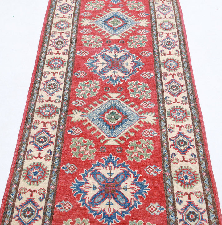 Hand Knotted Tribal Kazak Wool Rug 2' 8" x 9' 10" - No. AT98349