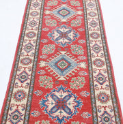 Hand Knotted Tribal Kazak Wool Rug 2' 8" x 9' 10" - No. AT98349