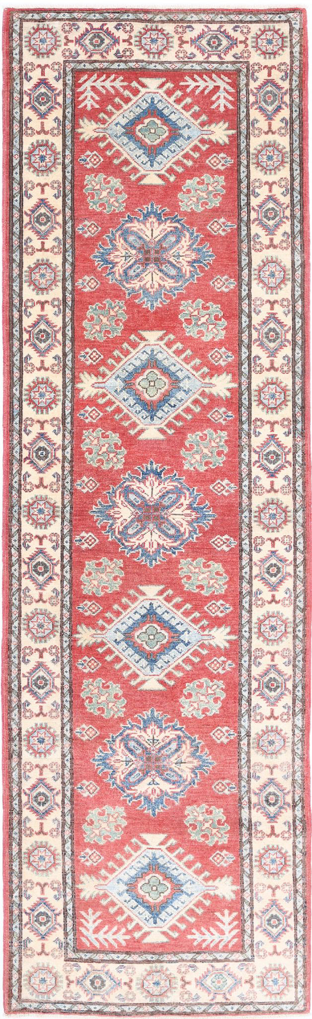 Hand Knotted Tribal Kazak Wool Rug 2' 7" x 9' 7" - No. AT57249