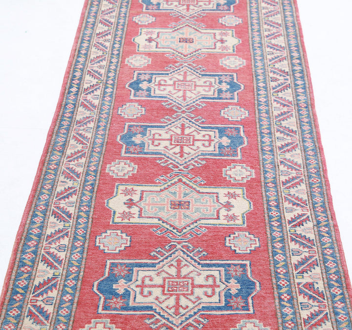 Hand Knotted Tribal Kazak Wool Rug 2' 7" x 9' 0" - No. AT81519