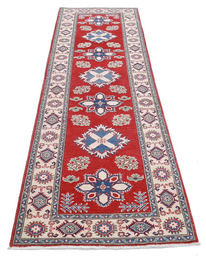 Hand Knotted Tribal Kazak Wool Rug 2' 10" x 9' 9" - No. AT90873
