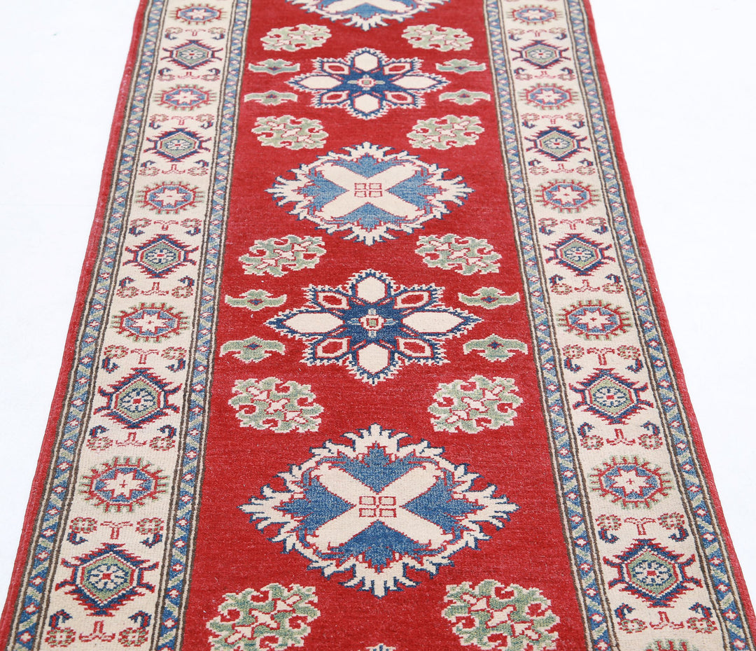 Hand Knotted Tribal Kazak Wool Rug 2' 10" x 9' 9" - No. AT90873