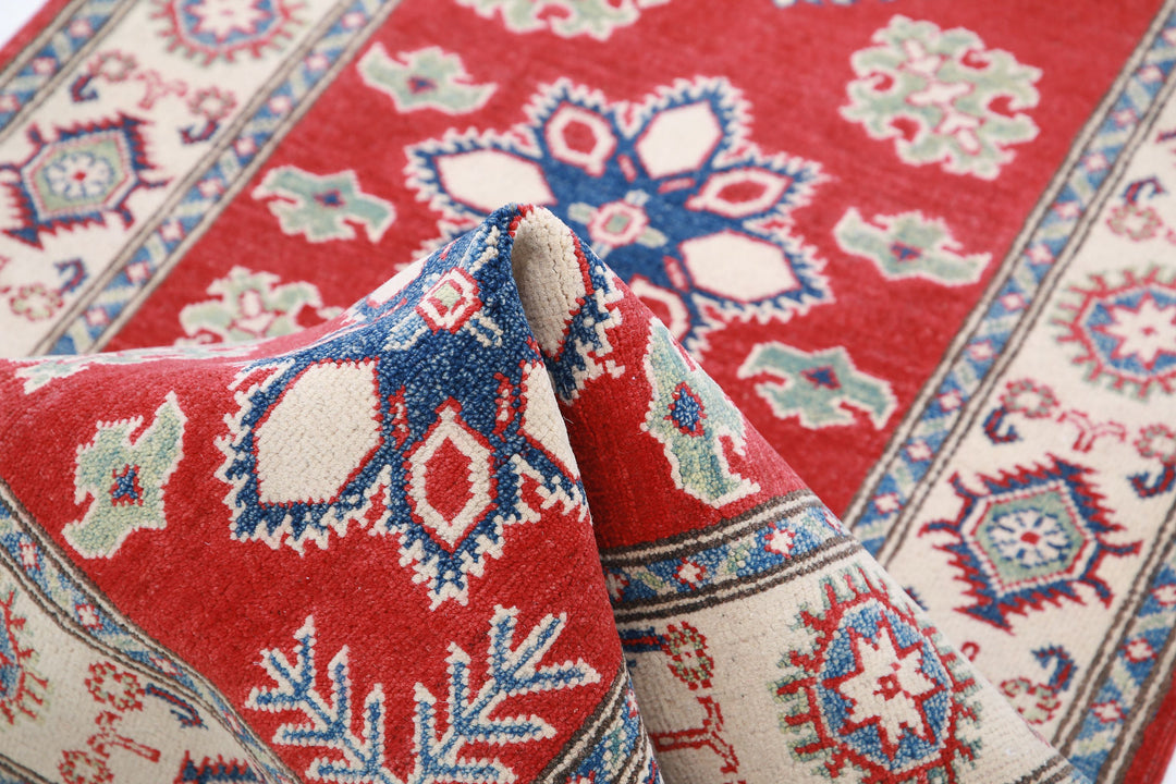 Hand Knotted Tribal Kazak Wool Rug 2' 10" x 9' 9" - No. AT90873