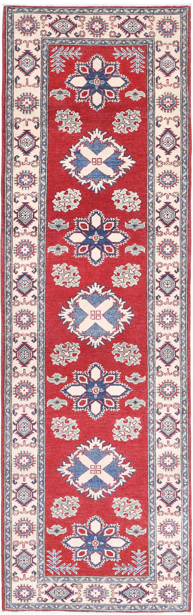 Hand Knotted Tribal Kazak Wool Rug 2' 10" x 9' 9" - No. AT90873