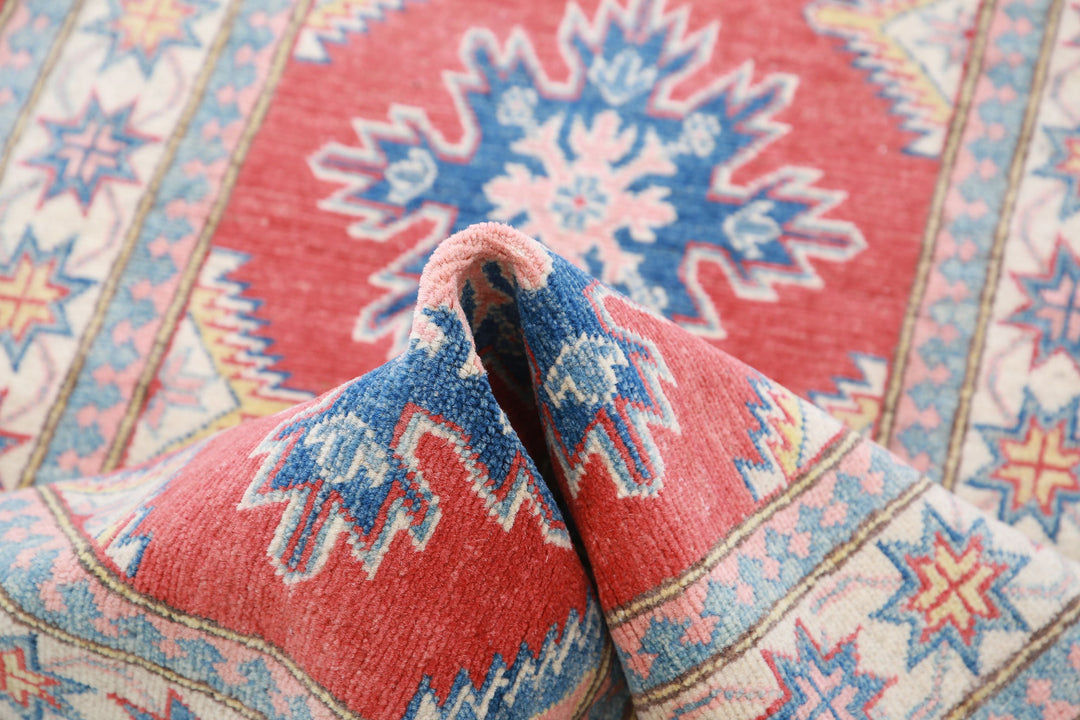 Hand Knotted Tribal Kazak Wool Rug 2' 7" x 9' 8" - No. AT11449