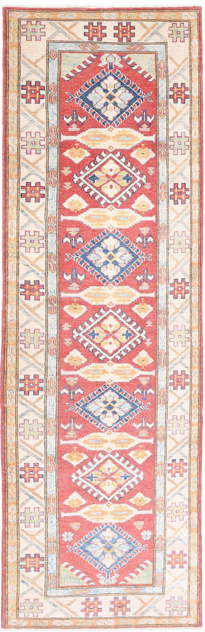 Hand Knotted Tribal Kazak Wool Rug 2' 8" x 8' 10" - No. AT46746