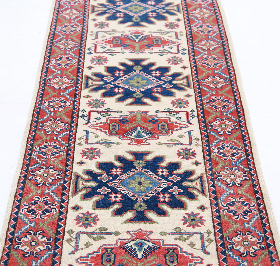Hand Knotted Tribal Kazak Wool Rug 2' 6" x 9' 7" - No. AT53544