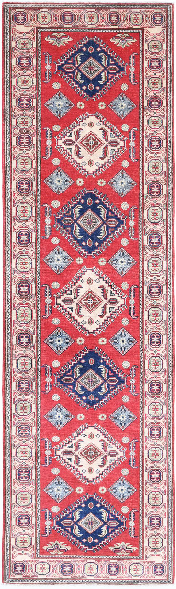 Hand Knotted Tribal Kazak Wool Rug 2' 9" x 9' 11" - No. AT86606
