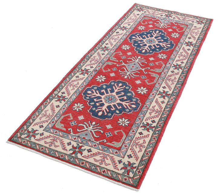 Hand Knotted Tribal Kazak Wool Rug 2' 7" x 6' 2" - No. AT57302