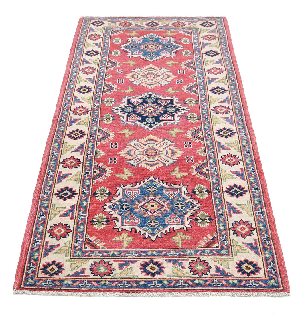 Hand Knotted Tribal Kazak Wool Rug 2' 9" x 6' 1" - No. AT45708
