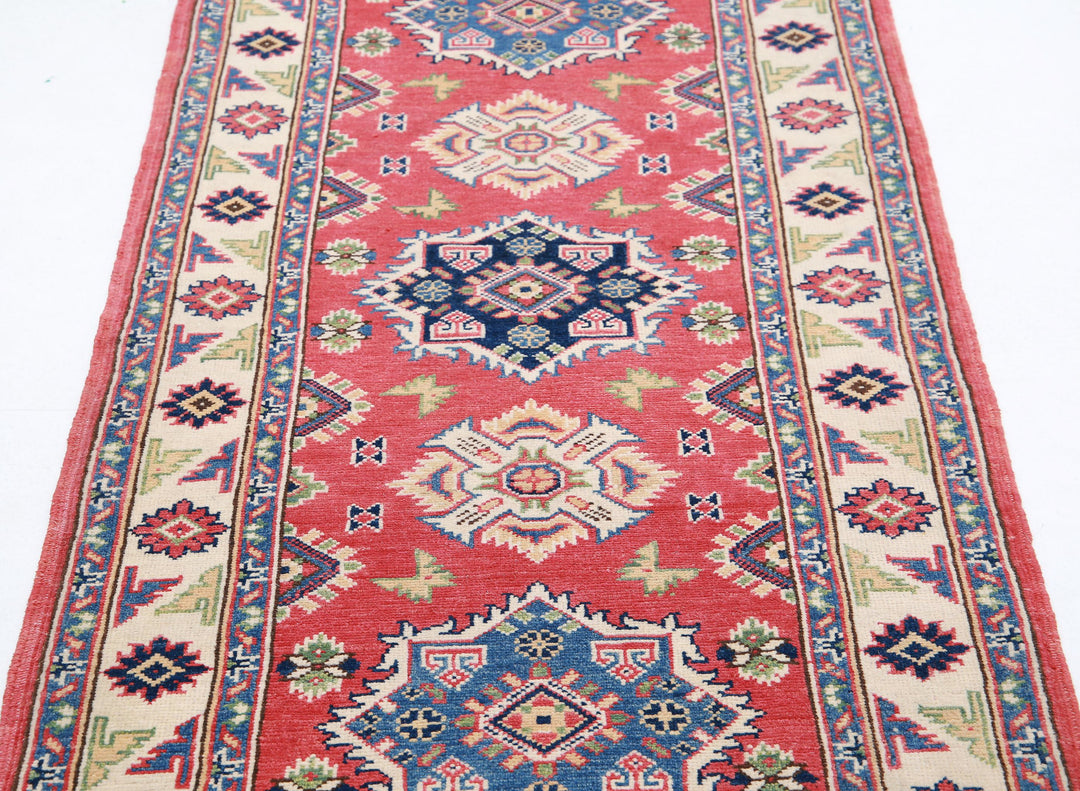 Hand Knotted Tribal Kazak Wool Rug 2' 9" x 6' 1" - No. AT45708