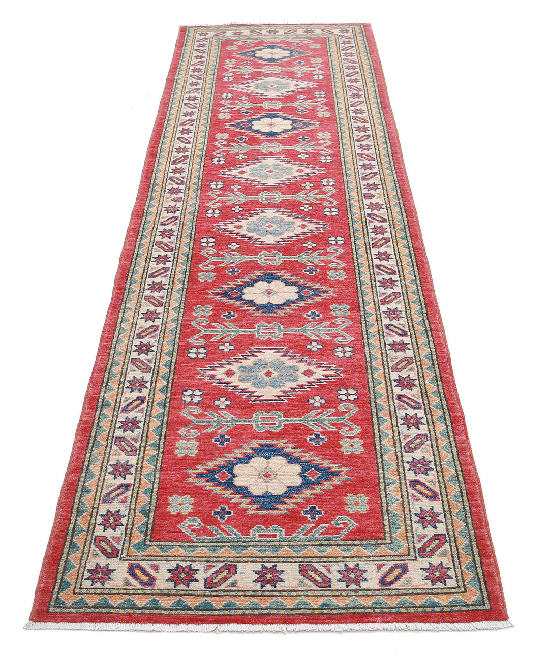 Hand Knotted Tribal Kazak Wool Rug 2' 8" x 9' 6" - No. AT45895