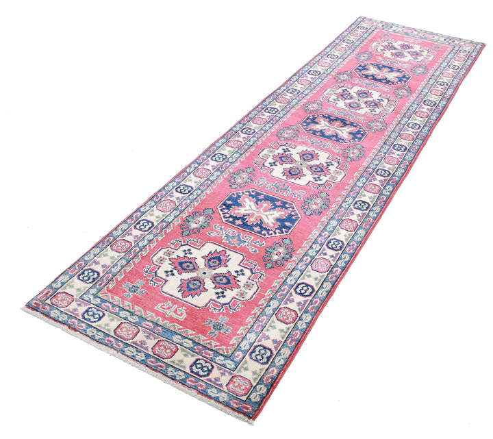 Hand Knotted Tribal Kazak Wool Rug 2' 7" x 9' 4" - No. AT98372