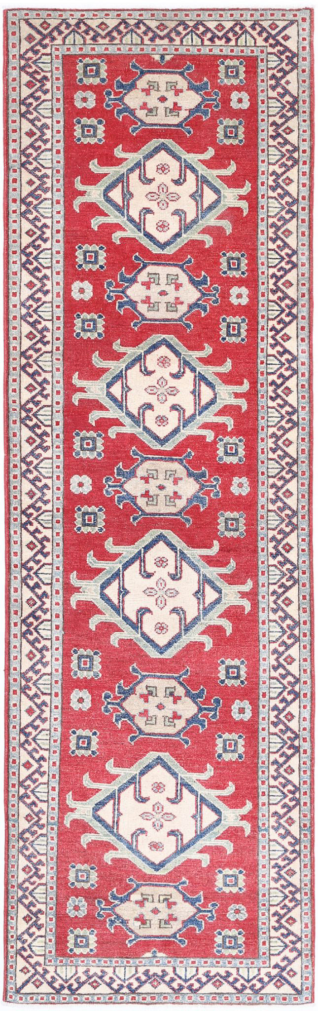 Hand Knotted Tribal Kazak Wool Rug 2' 8" x 9' 8" - No. AT49034
