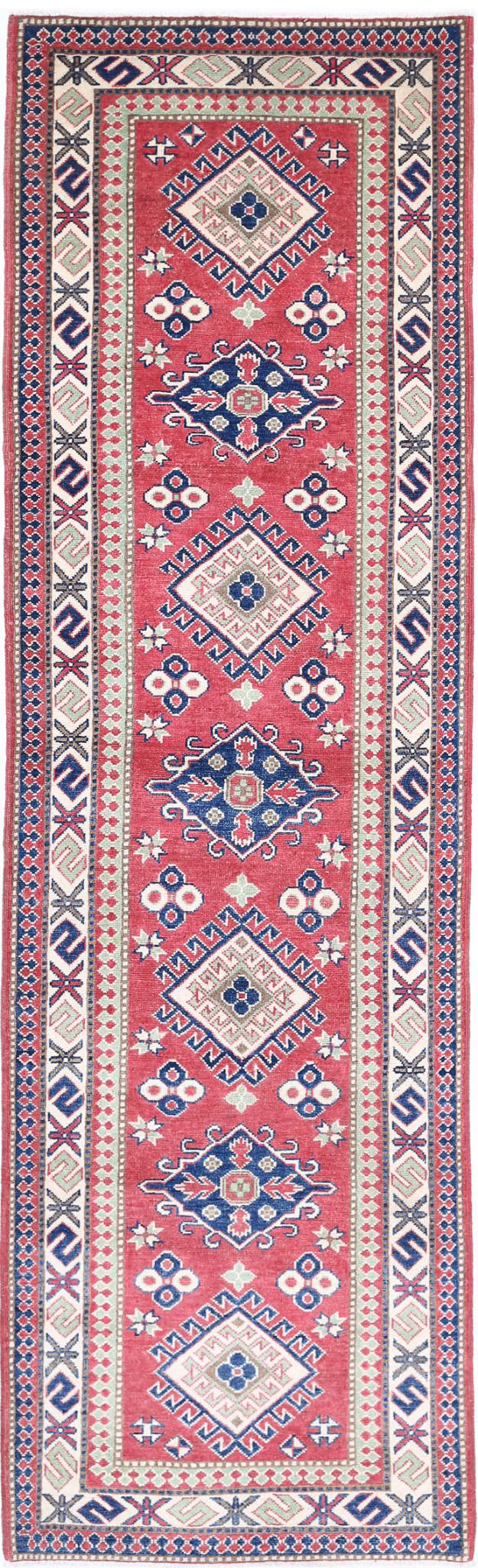 Hand Knotted Tribal Kazak Wool Rug 2' 8" x 9' 9" - No. AT27683