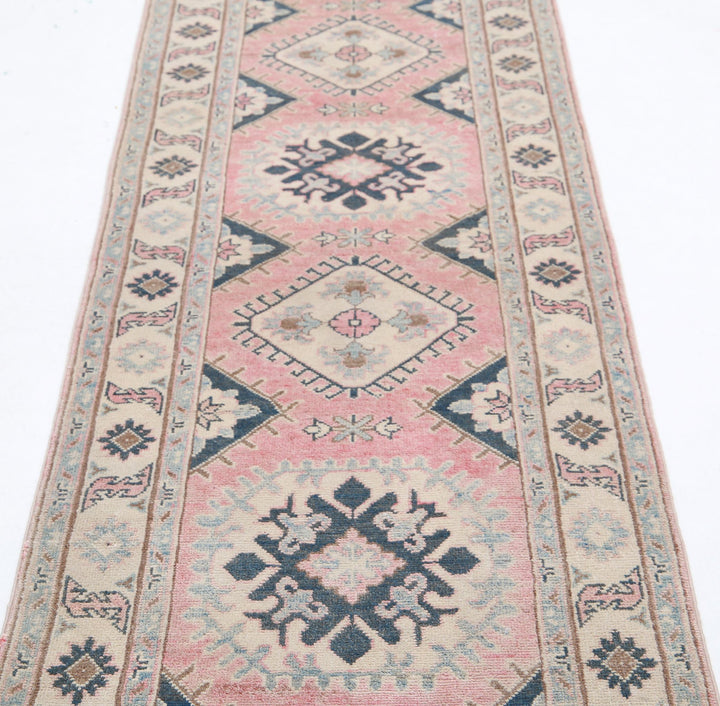 Hand Knotted Tribal Kazak Wool Rug 2' 5" x 9' 7" - No. AT19780