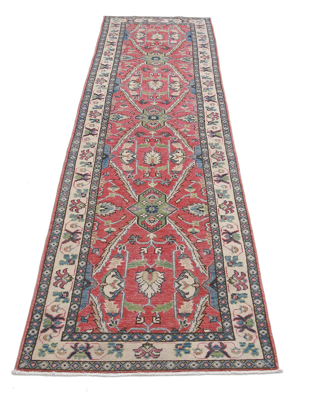 Hand Knotted Tribal Kazak Wool Rug 2' 5" x 9' 8" - No. AT21984