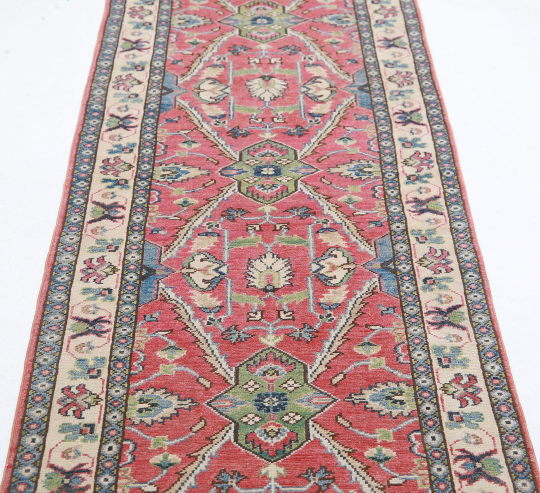Hand Knotted Tribal Kazak Wool Rug 2' 5" x 9' 8" - No. AT21984