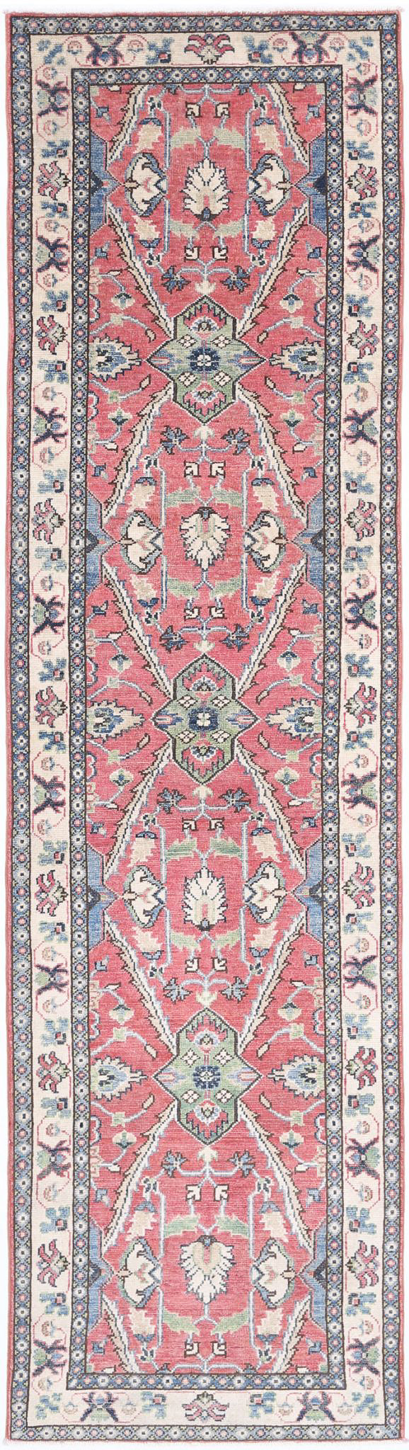 Hand Knotted Tribal Kazak Wool Rug 2' 5" x 9' 8" - No. AT21984