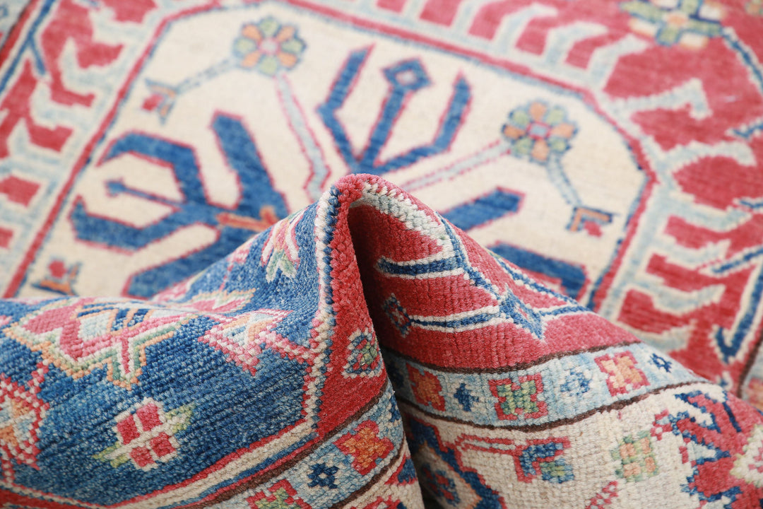 Hand Knotted Tribal Kazak Wool Rug 3' 3" x 5' 0" - No. AT53198