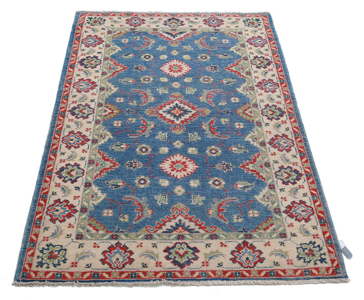 Hand Knotted Tribal Kazak Wool Rug 3' 3" x 4' 9" - No. AT55317