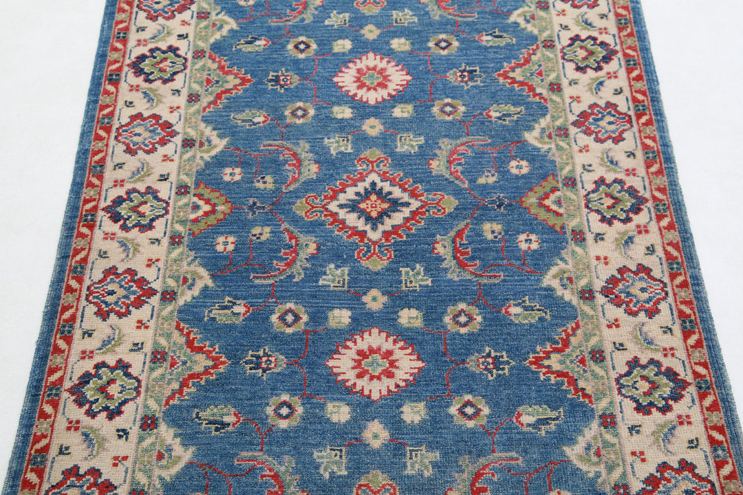 Hand Knotted Tribal Kazak Wool Rug 3' 3" x 4' 9" - No. AT55317