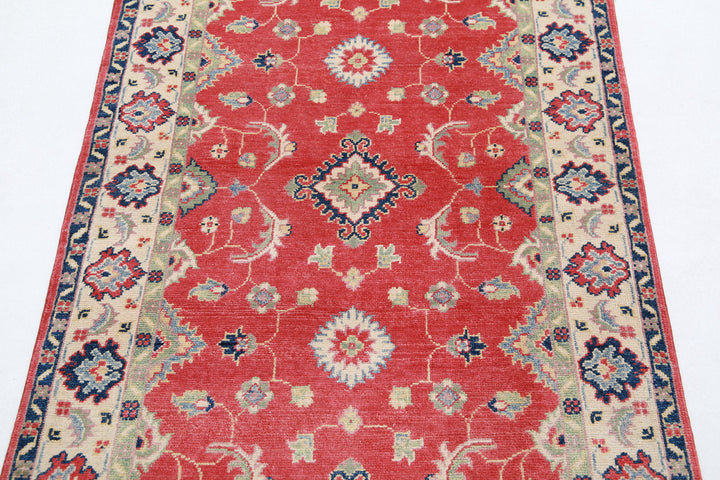 Hand Knotted Tribal Kazak Wool Rug 3' 1" x 5' 2" - No. AT80792