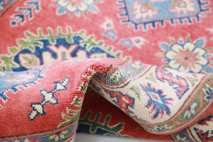 Hand Knotted Tribal Kazak Wool Rug 3' 3" x 4' 8" - No. AT24010