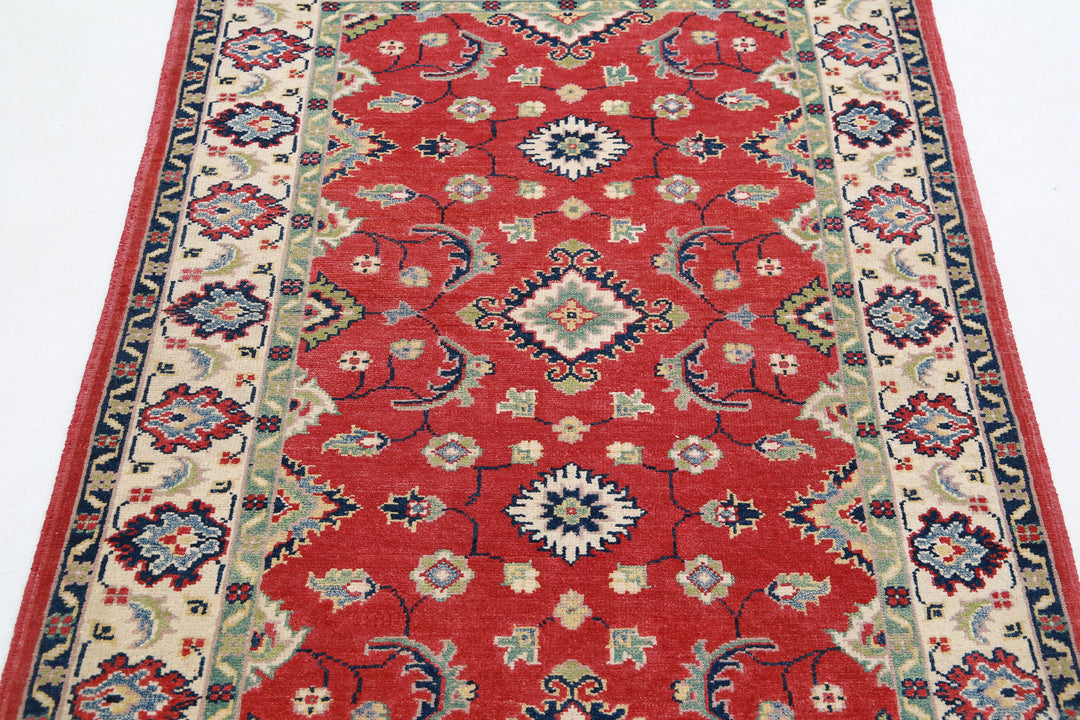 Hand Knotted Tribal Kazak Wool Rug 3' 0" x 4' 8" - No. AT27366