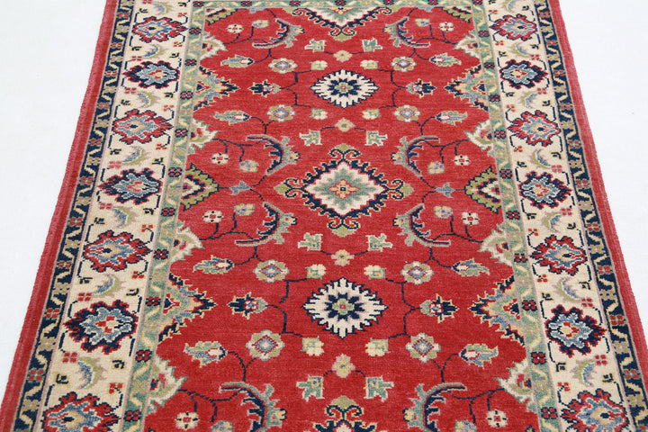 Hand Knotted Tribal Kazak Wool Rug 3' 0" x 4' 8" - No. AT27366