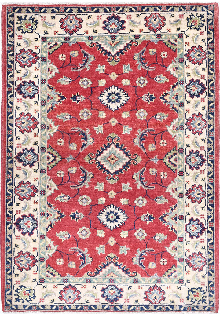 Hand Knotted Tribal Kazak Wool Rug 3' 0" x 4' 8" - No. AT27366