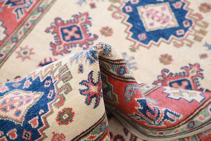 Hand Knotted Tribal Kazak Wool Rug 3' 1" x 4' 10" - No. AT99483