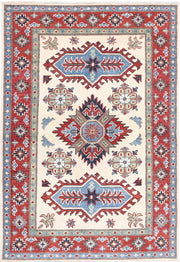 Hand Knotted Tribal Kazak Wool Rug 3' 4" x 4' 10" - No. AT76647