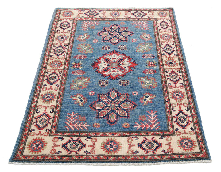Hand Knotted Tribal Kazak Wool Rug 3' 3" x 4' 9" - No. AT67544